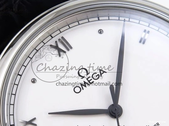 0325 ZipUp De Ville Date SS MKF 1:1 Best Edition White Dial Roman Marker on Black Leather Strap A 7741